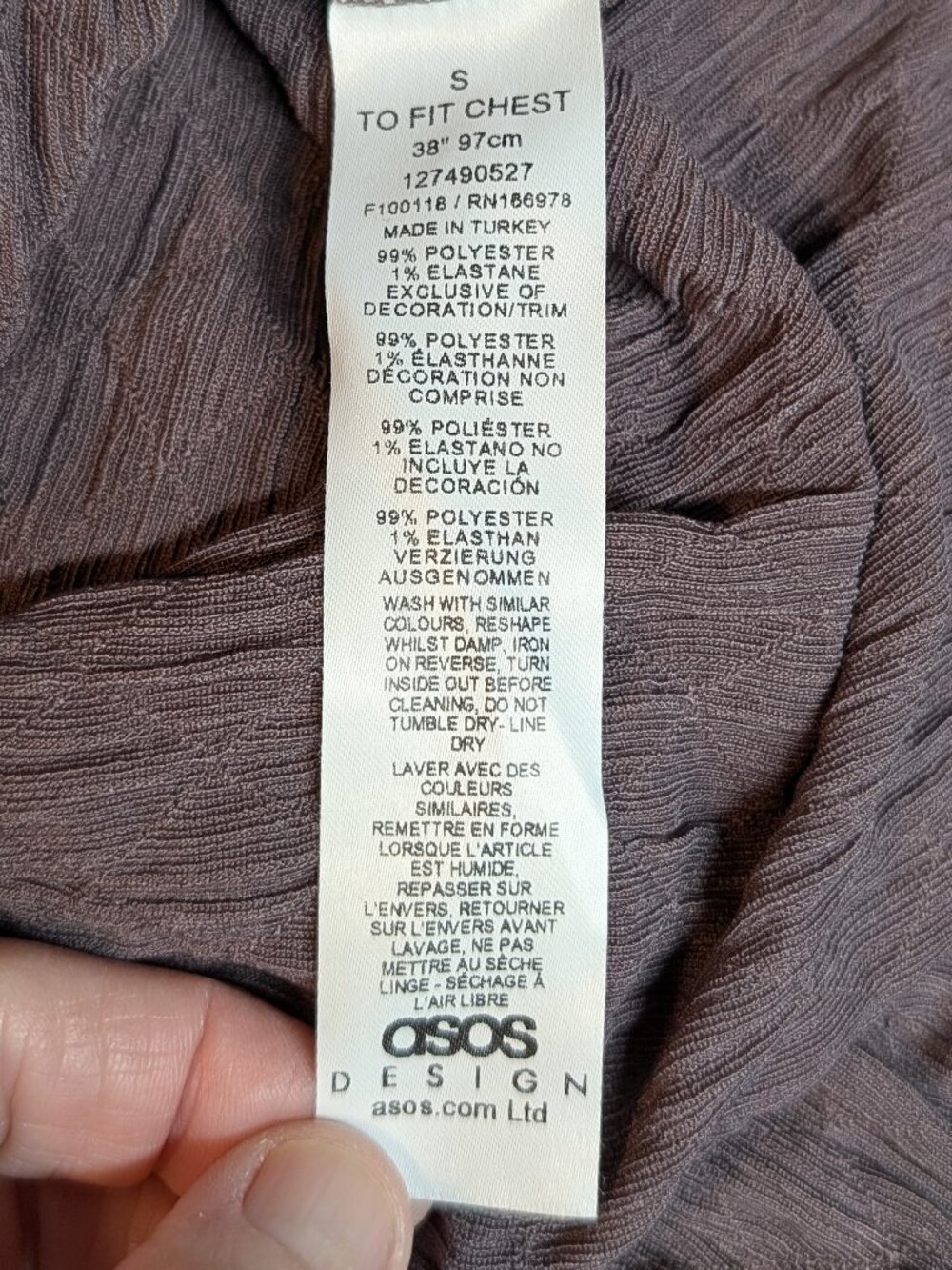 ASOS Sleeveless Knit Polo Top in Dusty Mauve Size Small NWT - Picture 10 of 11